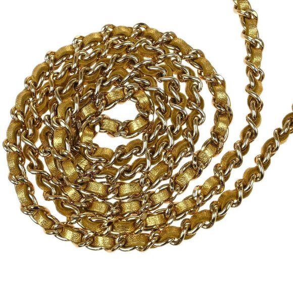 Chanel Khaki Chain Shoulder Cigarette Case Small Good 124965 - Picture 9 of 12